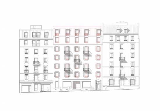 rehabilitation, agrandissement et surélévation de l'immeuble à la rue Servette Genève